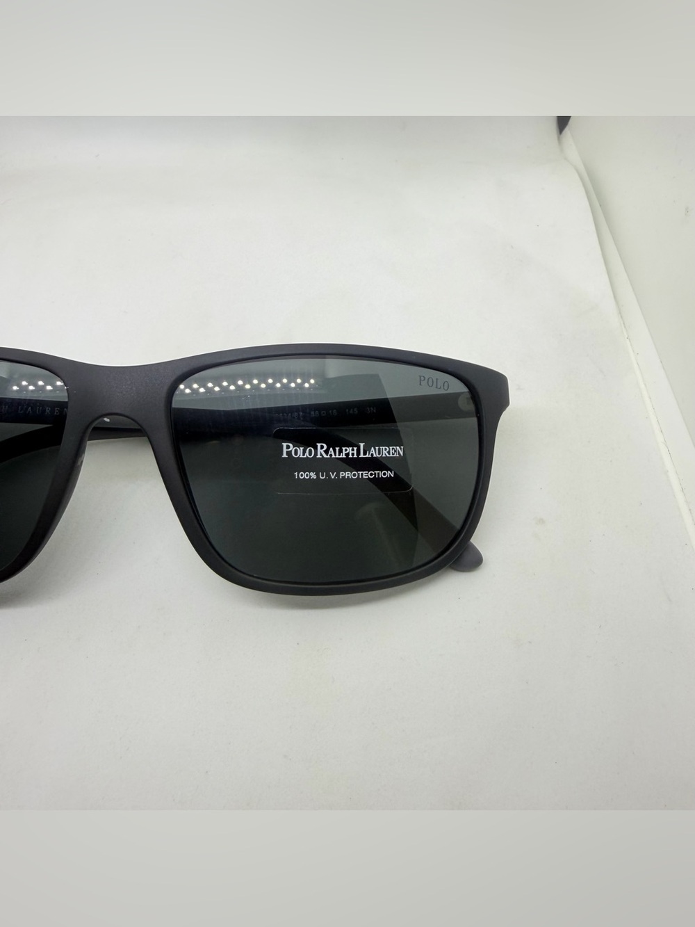 Polo by Ralph Lauren Matte Black Frame Sunglasses with Dark Lenses - Picture 4 of 4